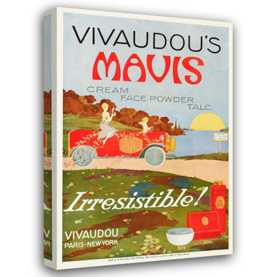 "Vivaudous's Mavis Cream Face Powder Talc" by  MuseumPrints - Gallery Wrap Canvas Wall Art