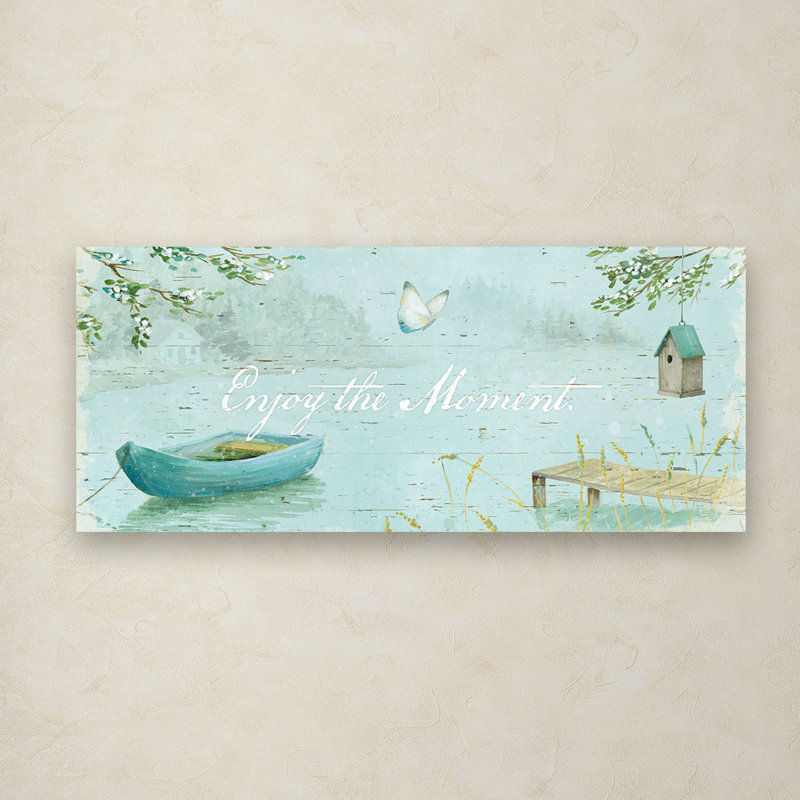 Serene Moments IV Blue Acrylic Framed Floral Canvas Art