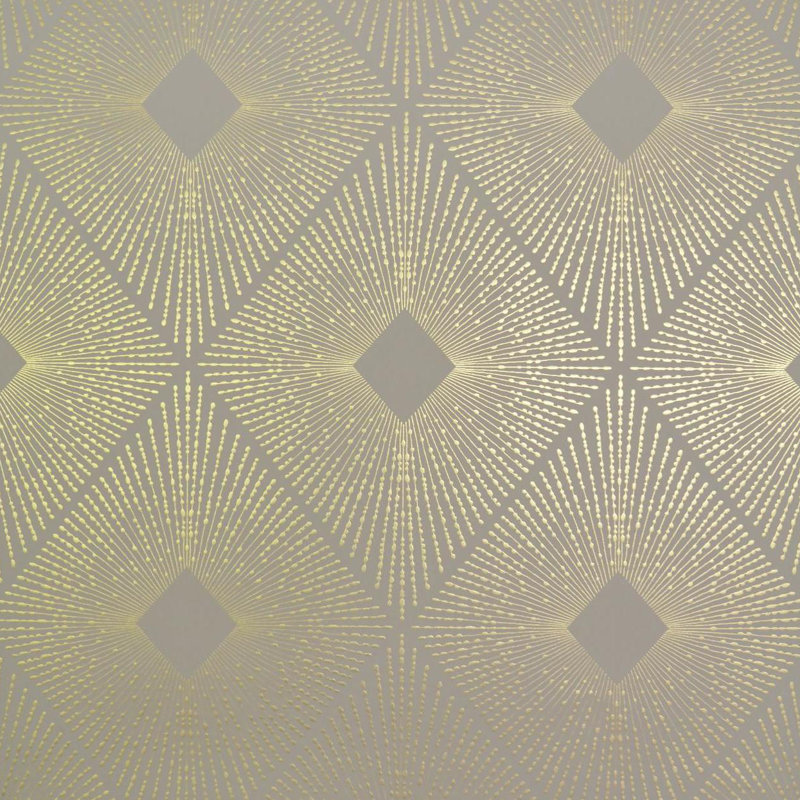 Antonina Vella Modern Metals Modern Geometric Wallpaper, Khaki/Gold