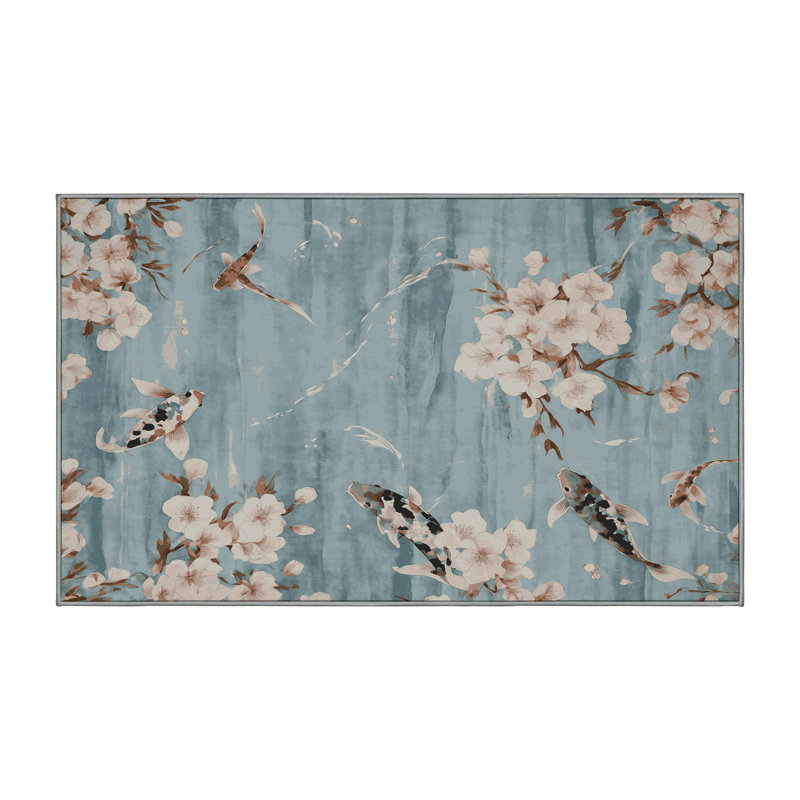 Machine Washable Gray Area Rug, Rectangle 6' x  9'