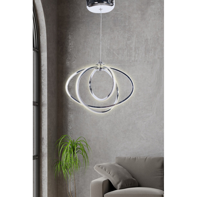 Luminaire suspendu géométrique 1 lumière DEL