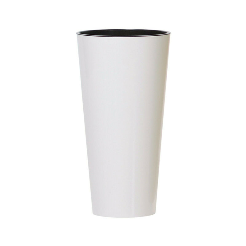 Emmon Pot Planter, 47.6cm H x 25cm W x 25cm D, White