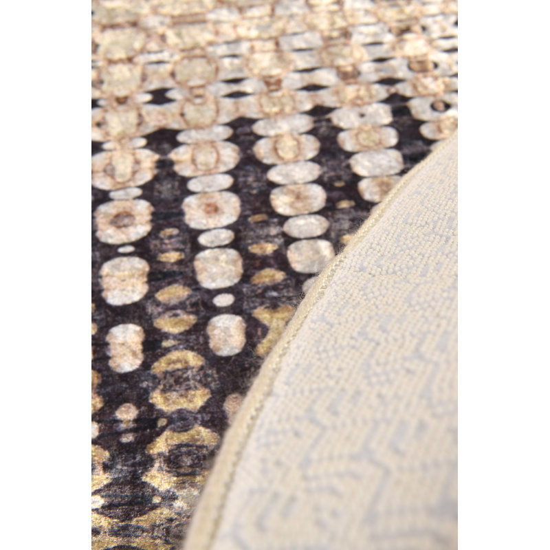 Premium Area Rug (5.2 x 7.5 ft), 100% Polyester, 0.2 in Pile Height | Antibacterial, Non-Slip Underside, Machine Washable | Elegant Design for Living Room & Bedroom Decor, Soft and Durable