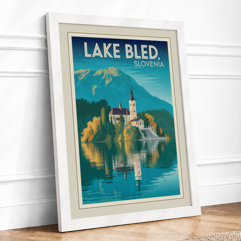 Postcard From Lake Bled Vintage - Print, A3 - 42.0 x 29.7 cm, White