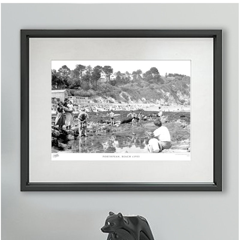 Porthpean, Beach C1955 - Single Picture Frame Print, 40cm H x 50cm W x 2.3cm D