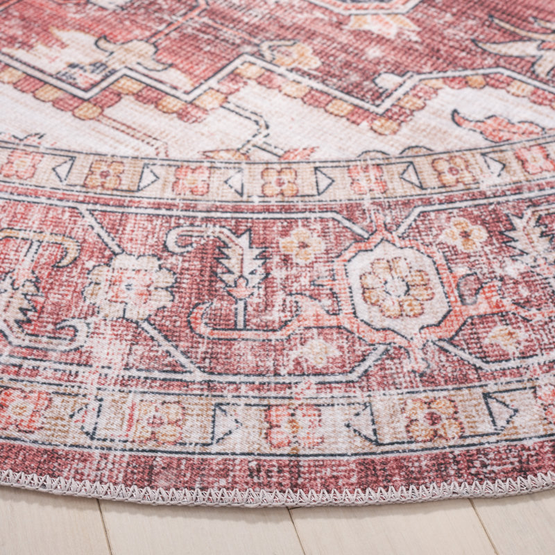 Tapis sud-ouest lavable à la machine Maritess, Rond 6 pi