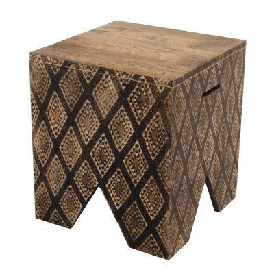 Eawood Solid Wood Accent Stool