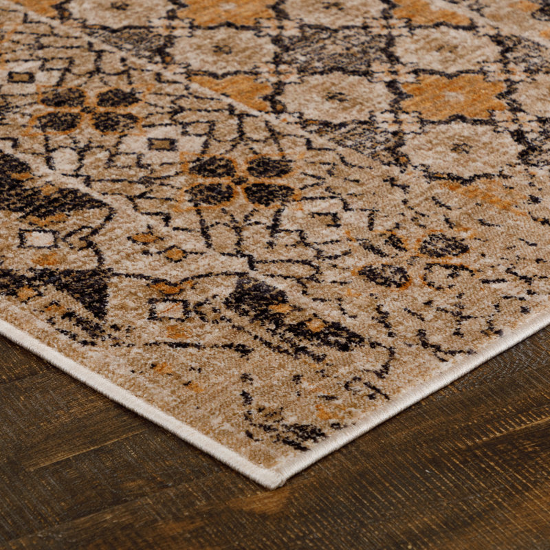 Tapis beige Rosalinde, Rectangle 8 pi x 10 pi