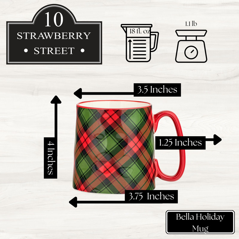 10 grandes tasses de Noël écossaises Street