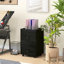 Dark Walnut 3 Drawer Shelf Cabinet. Removable Tray & Under Desk Space. Mobility Wheels For Efficient And Transforming Office Storage Cabinet In Walnut. Arrangement. Convenient Evolving