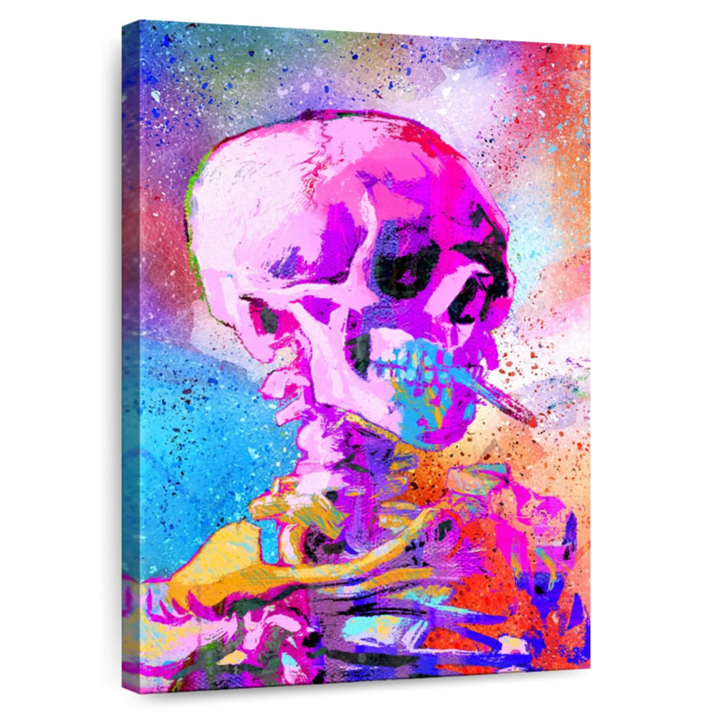 Kerner Skull Smoking I, 51" H x 34" W