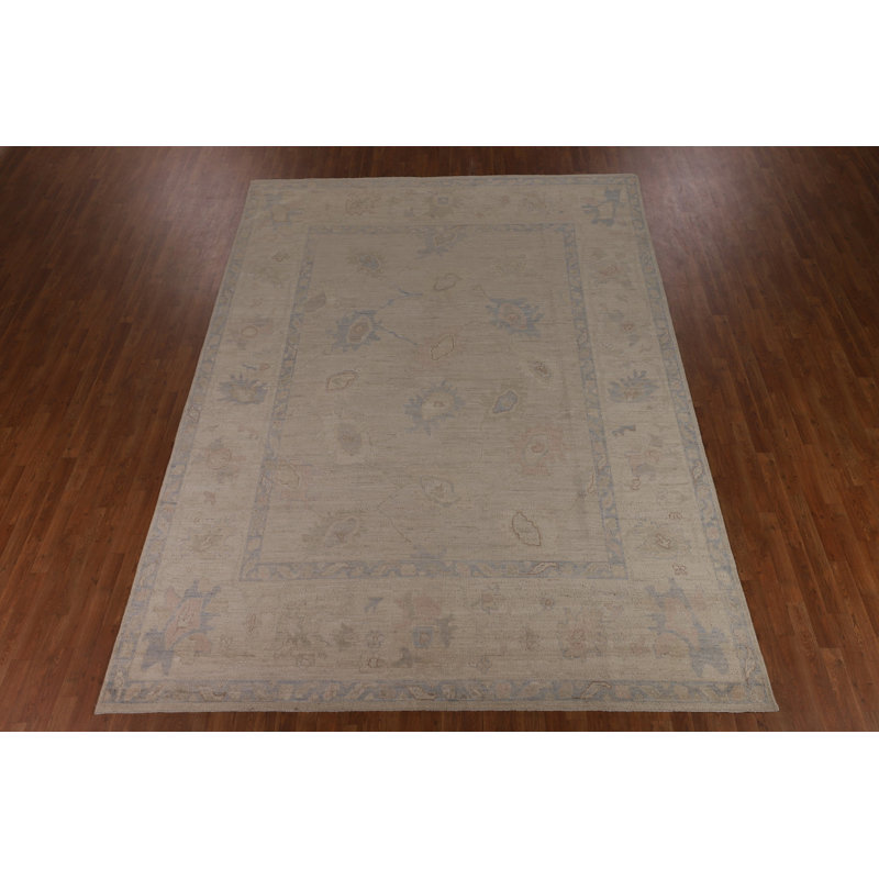 Vegetable Dye Oushak Turkish Area Rug 9