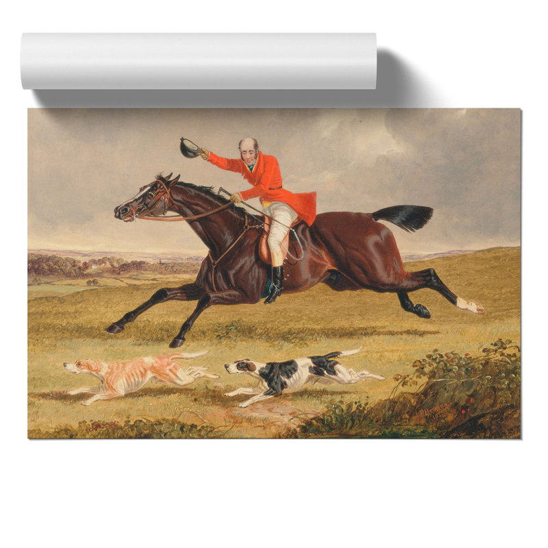 Fox Hunting by John Frederick Herring - Frameless Print, 30cm H x 42cm W x 0.1cm D