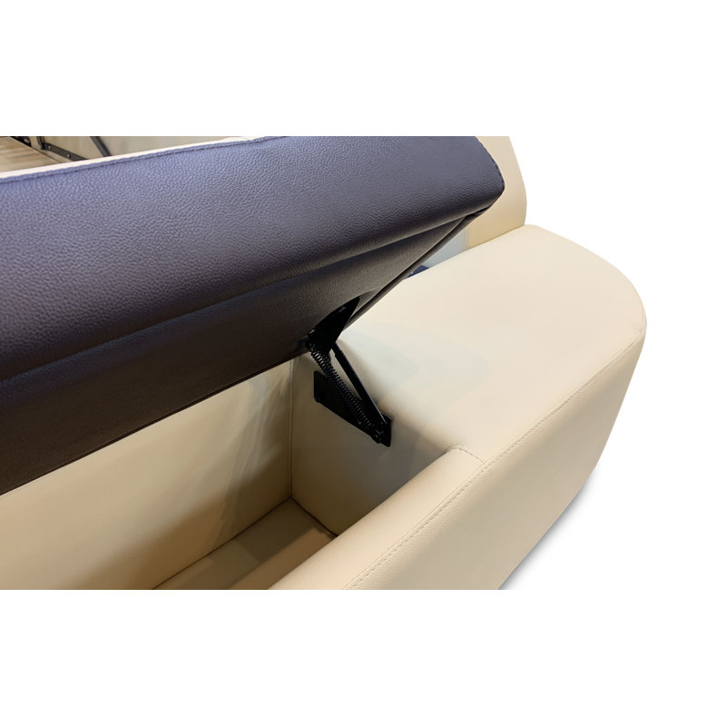Lit tapissier Assael, Très grand, Beige