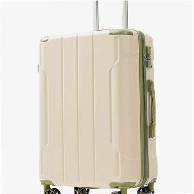 Hardshell Luggage, Lightweight Durable ABS Suitcases with Double Wheels, Expandable 28-inch Checked Luggage 28" (Green)