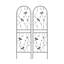 Ensemble de 4 treillis de jardin en métal 71 po x 19,7 po antirouille pour plantes grimpantes déco libellule