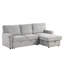 Canapé-lit modulaire Upholstery avec espace de rangement, port USB, 2 porte-gobelets sur les coussins de dossier-5633144