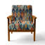 Orange et bleu Botanical Symphony III - Chaise d'appoint rembourrée et chaise moderne-1466151391