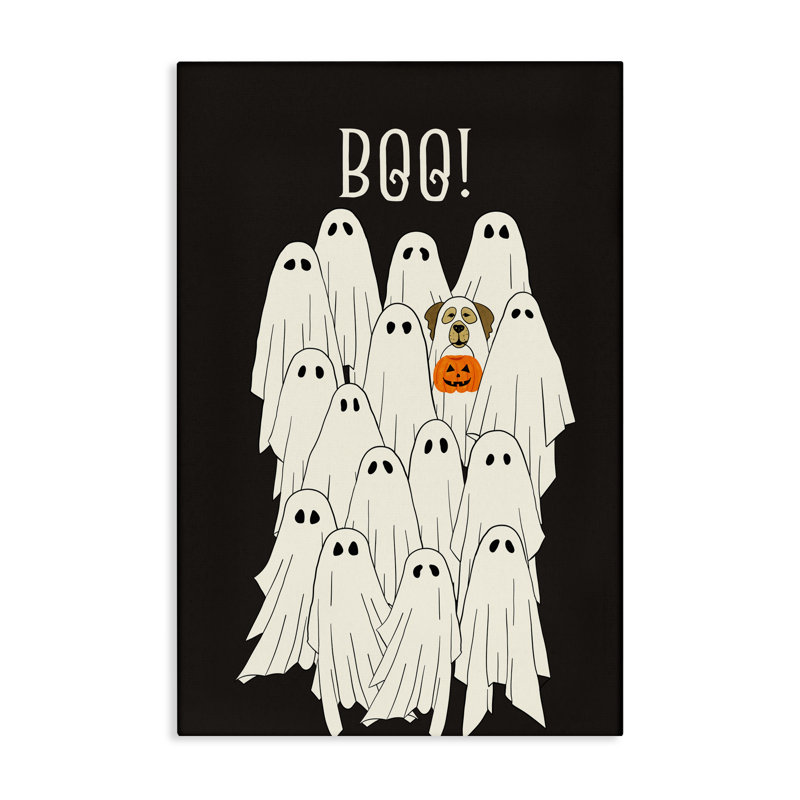 Boo fantômes avec toile de déguisement de chien, design par JJ Design House LLC, H 45 po x l 30 po