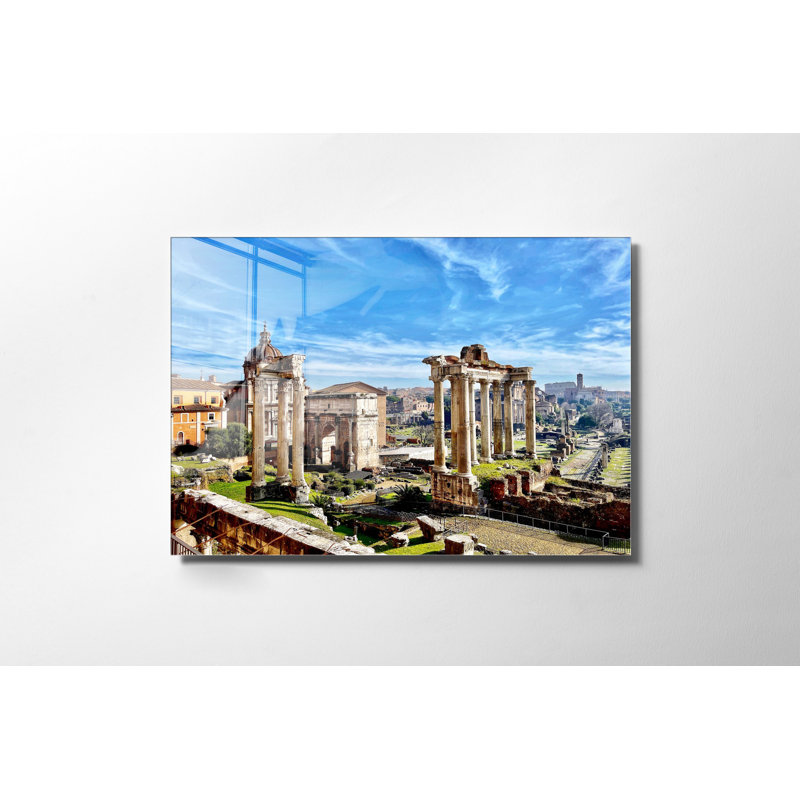 Decorative Tempered Glass Painting, 17.7" H x 11.8" W x 1" D