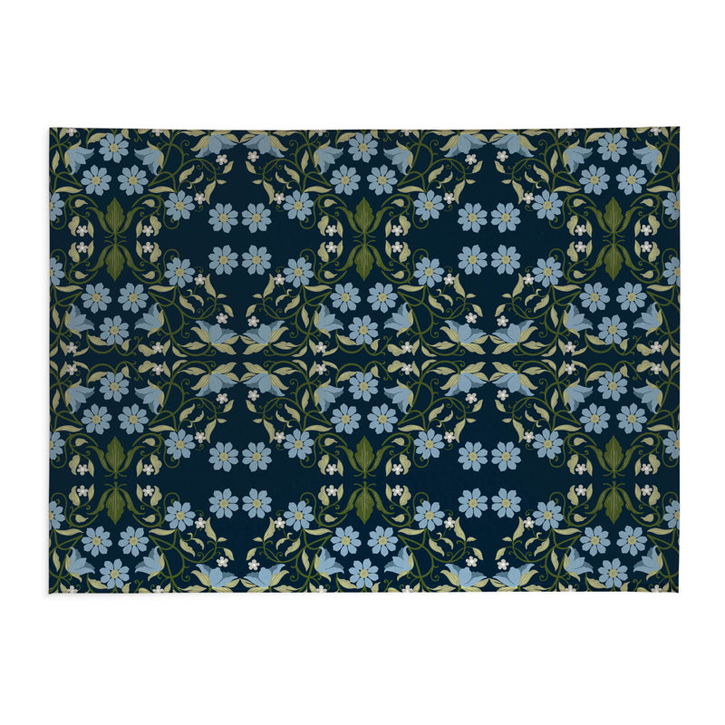Tapis de cuisine Millie, Rectangulaire 2 pi x 3 pi, Marine