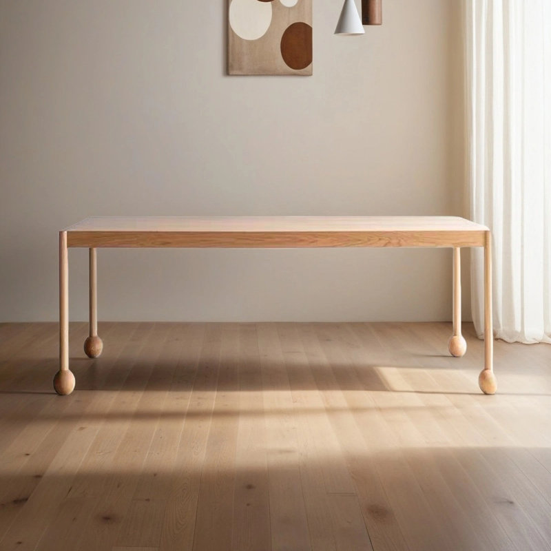 Minimalist rectangular dining table, 29.53"H x 78.74"L x 31.5"W