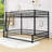 Metal Floor Bunk Bed With Ladder And Guardrails-977893173-977893171