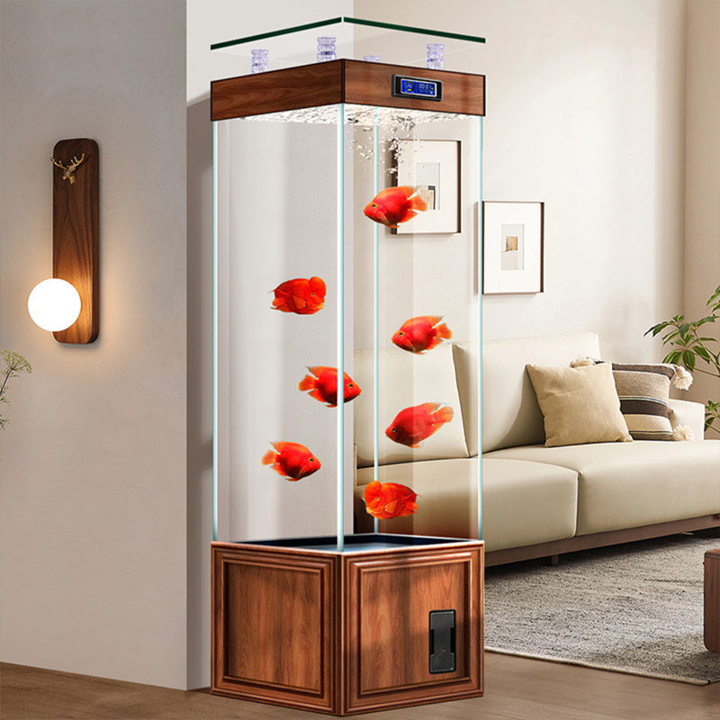 Aquarium 16,54 po, 36.995 Gallon (55.91" H x 16.65" W x 15.75" D), Clear/Brown
