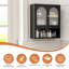 Armoire de salle de bain murale en métal H 27,6 po avec tablette réglable et rangement ouvert-1678317895