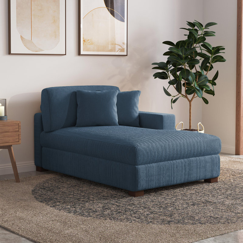 Upholstered Chaise Lounge, Right Hand Facing
