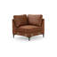 Élégant canapé d'angle de couleur chameau, 78,7 x 123,6 x 61,0 pouces | Structure en bois de hêtre et en carton, tissu 100% polyester | Coussins fixes confortables avec mousse souple 28 et 24 plumes | Pieds durables noir mat, faciles à nettoyer-90667765-90667769