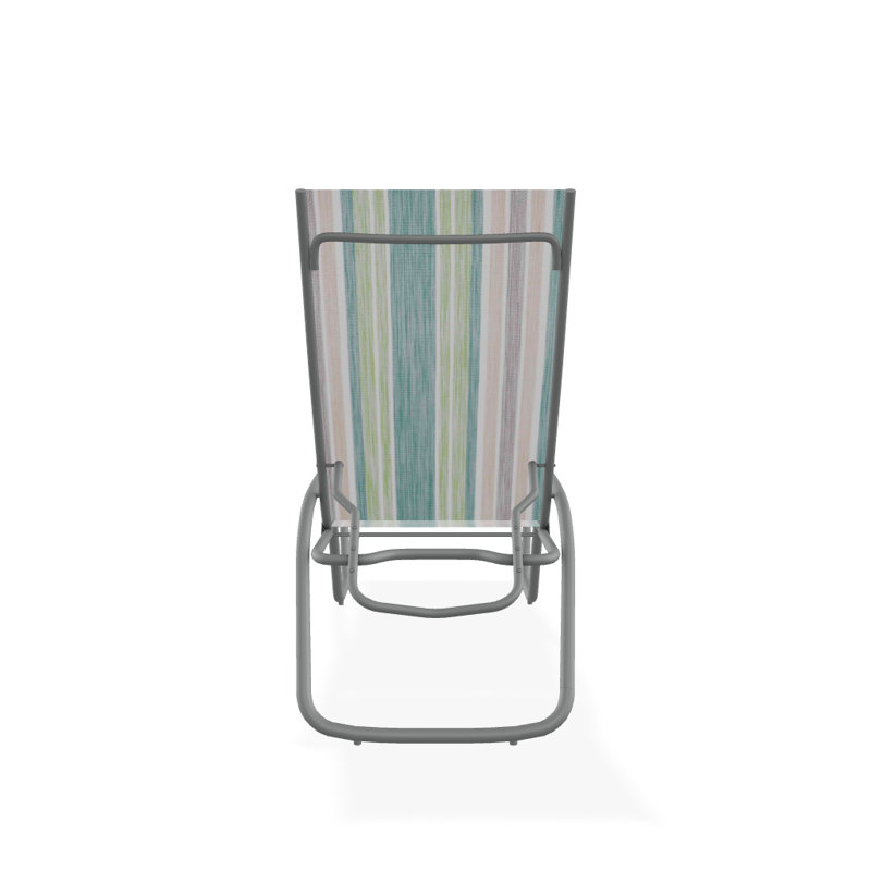Outdoor Rust-Resistant Metal Chaise Lounge, Textured Graphite, Tempo