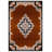 Buckwalter Collection Digital Print Cotton-Polyester Brown Moroccan Rug-1252844386