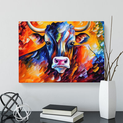 Cow Painting Vol.4 Abstract - Wrapped Canvas
