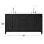Chelsea 60" Double Bathroom Vanity Set-594411997
