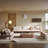 137.8"White Polyester Solid-Wood Frame Sofa