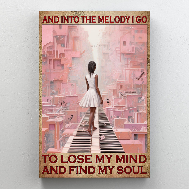 «And Into The Melody I Go On», impression sur toile, H 36 po x l 24 po x P 1,25 po