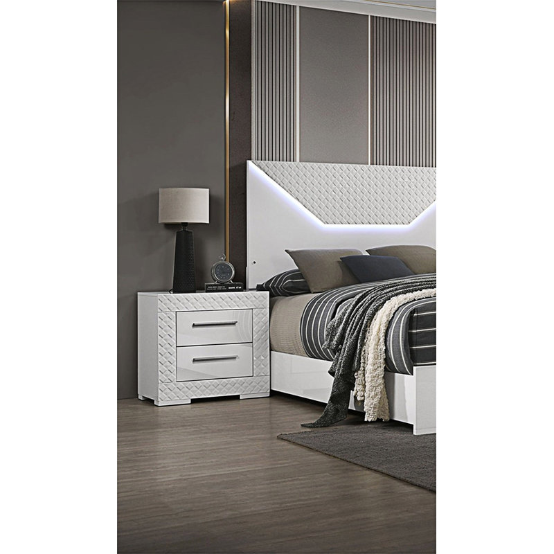 Nightstand Bedside Table With Drawers