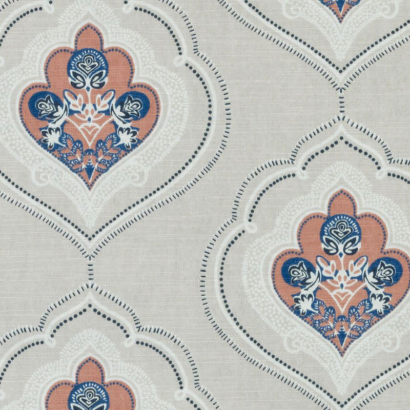 Tilton Fenwick Jumana Fabric, Coral