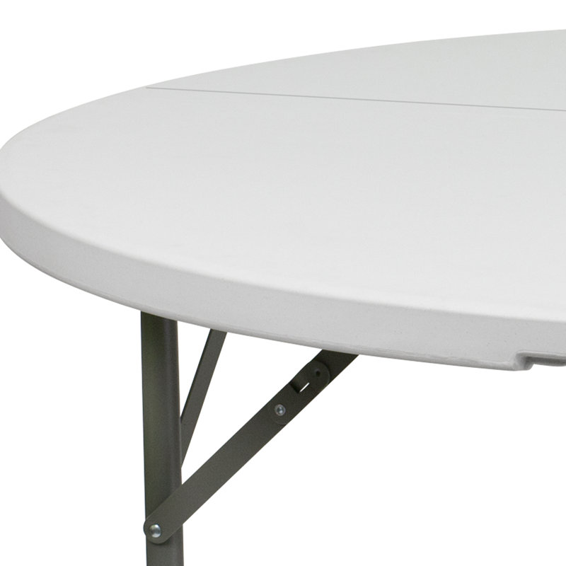 Noah Round Plastic Event Folding Table, 29'' H x 60'' W x 60'' D