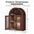 Wall Mounted Arched Cabinet With Glass Doors-1197676652