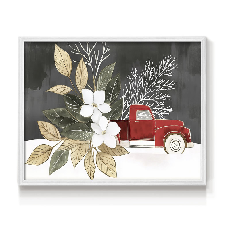 Chirstmas Art-CCXLV -Framed Print - Restickable, H 11 po x l 14 po, Blanc