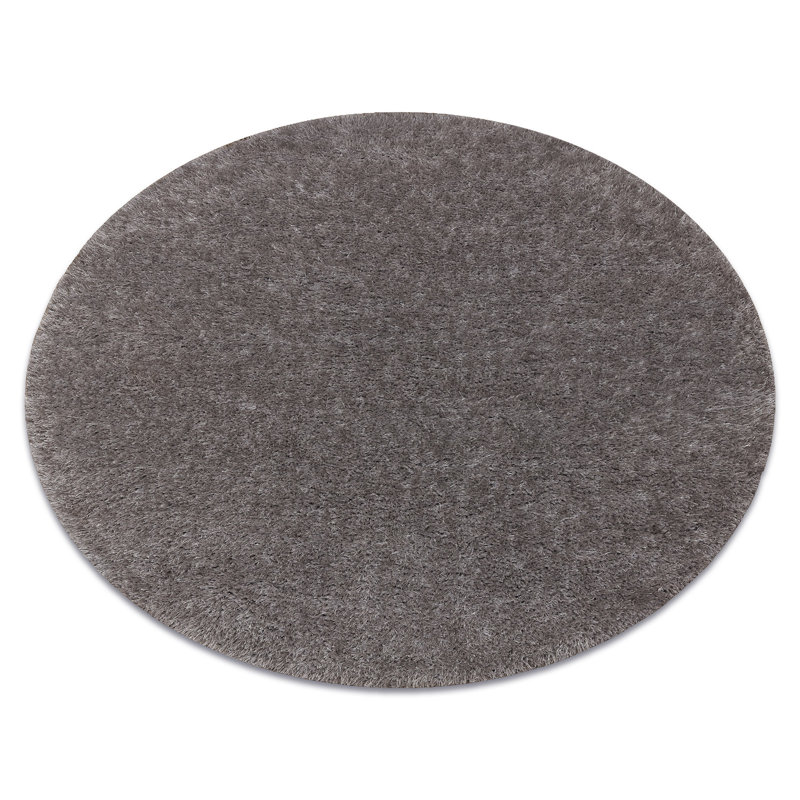 Taryn Solid Colour Area Rug, Grey/Brown/Blue, Round 100cm