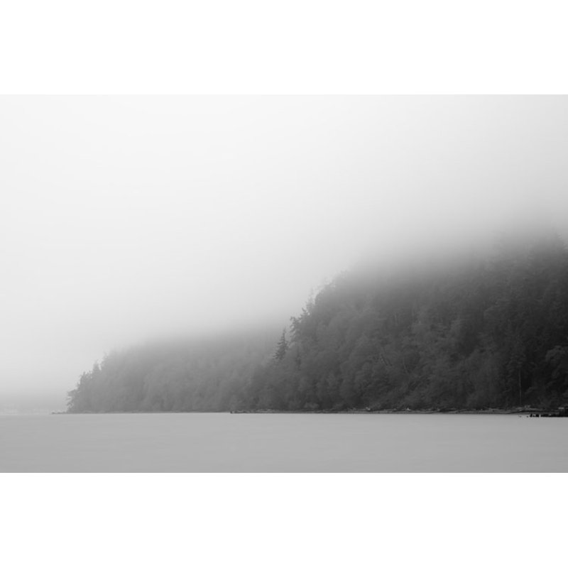 Misty Shores Print by Bisig, Steve, Gray Single Picture Framed, 32'' H x 48'' W