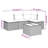 Vidaxl Garden Sofa Set  PE Rattan, Powder-Coated Steel, Tempered Glass