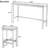 TOPMAX Counter Height Extra Long Dining Table Set With 3 Stools Pub Kitchen Set Side Table With Footrest, Gray
