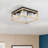 4-lamp black gold adjustable iron ceiling light