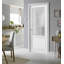 Dalle de porte blanche en verre givré Felicia-53207928