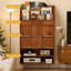 Vitrine 29,84 "en bois massif brun standard