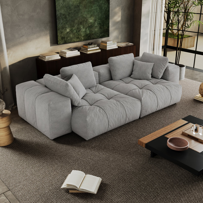 Canapé modulaire pour salon Manistique, Gris, 2